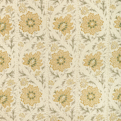 Lee Jofa 2022102.411.0 Calico Vine Multipurpose Fabric in Marigold/Ivory/Gold/Grey