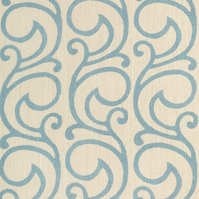 Lee Jofa 2022103.15.0 Serendipity Scroll Multipurpose Fabric in Dew/Ivory/Light Blue/Blue