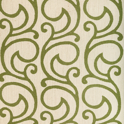 Lee Jofa 2022103.30.0 Serendipity Scroll Multipurpose Fabric in Ivy/Ivory/Olive Green/Green