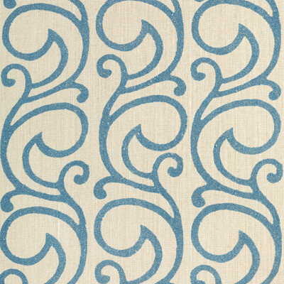 Lee Jofa 2022103.516.0 Serendipity Scroll Multipurpose Fabric in Bay/Ivory/Blue
