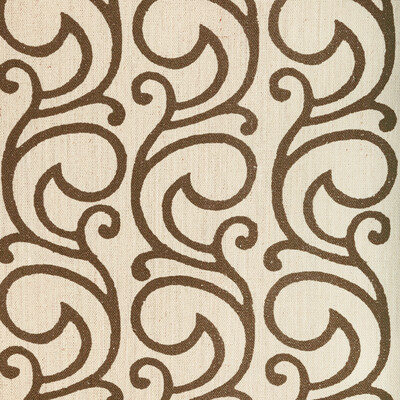 Lee Jofa 2022103.6.0 Serendipity Scroll Multipurpose Fabric in Tea/Ivory/Chocolate/Brown