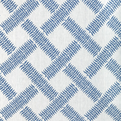 Lee Jofa 2022105.550.0 Garden Trellis Weave Multipurpose Fabric in Blue/Ivory/Indigo