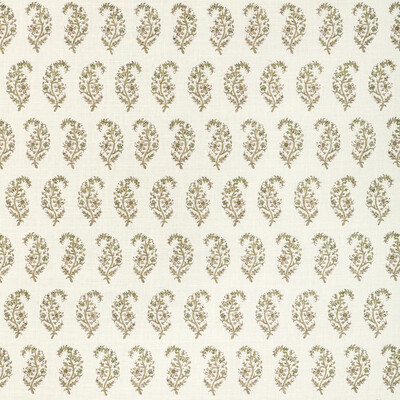 Lee Jofa 2022107.316.0 Indiennes Paisley Multipurpose Fabric in Ivy/Ivory/Green/Brown