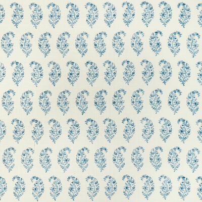 Lee Jofa 2022107.5.0 Indiennes Paisley Multipurpose Fabric in Delft/Ivory/Indigo/Blue