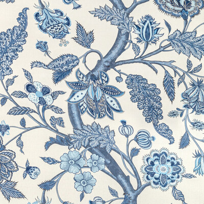 Lee Jofa 2022109.5.0 Palampore Print Multipurpose Fabric in Delft/Ivory/Indigo/Blue