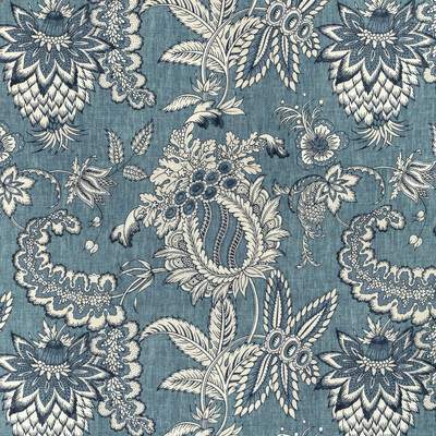 Lee Jofa 2022115.5.0 Jennings Print Multipurpose Fabric in Blue/Beige