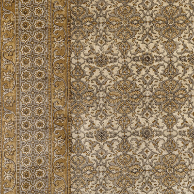 Lee Jofa 2022117.416.0 Palmer Print Multipurpose Fabric in Gold/Taupe/Yellow