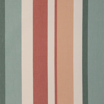 Lee Jofa 2023108.519.0 Fisher Stripe Multipurpose Fabric in Teal/spice/Teal/Rust/Blue