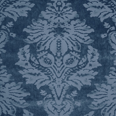 Lee Jofa 2023111.50.0 Parham Velvet Upholstery Fabric in Azure/Indigo/Dark Blue/Blue