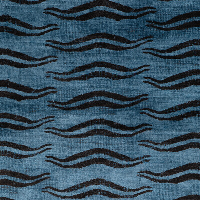 Lee Jofa 2023115.5.0 Beckett Velvet Upholstery Fabric in Azure/Blue/Black