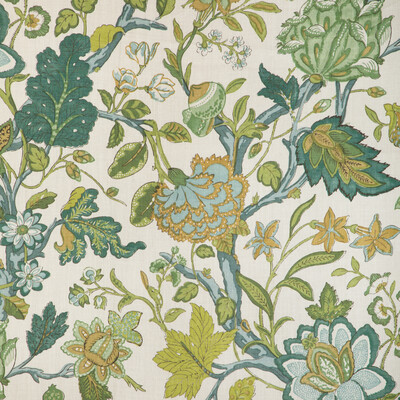 Lee Jofa 2023121.335.0 Hazelwood Print Multipurpose Fabric in Green/Teal