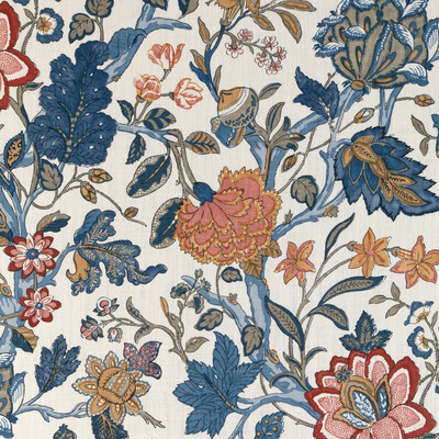 Lee Jofa 2023121.550.0 Hazelwood Print Multipurpose Fabric in Indigo/Blue/Red