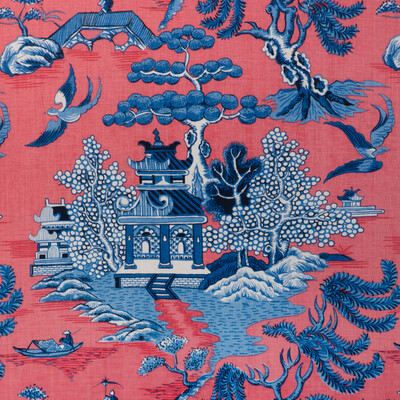 Lee Jofa 2023128.195.0 Willow Lake Print Multipurpose Fabric in Punch/Red/Blue