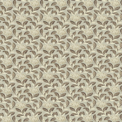 Lee Jofa 2023133.613.0 Ortensia Multipurpose Fabric in Brown On Celadon/Brown/Grey