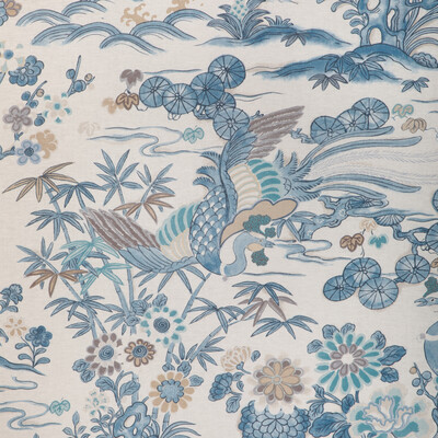 Lee Jofa 2023139.55.0 Sakura Print Multipurpose Fabric in Blue