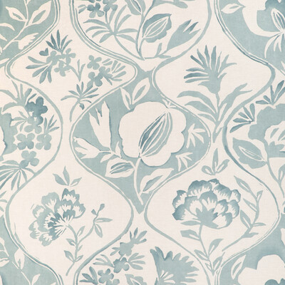 Lee Jofa 2023141.13.0 Calathea Print Multipurpose Fabric in Aqua/Turquoise/Teal
