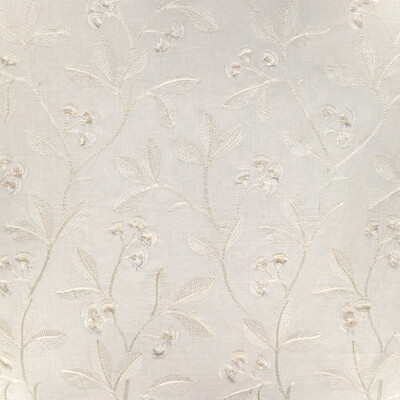 Lee Jofa 2023144.1.0 Iris Embroidery Drapery Fabric in Ivory/White