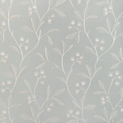 Lee Jofa 2023144.13.0 Iris Embroidery Drapery Fabric in Aqua/Turquoise/White/Teal