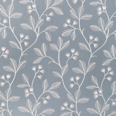 Lee Jofa 2023144.5.0 Iris Embroidery Drapery Fabric in Blue/White