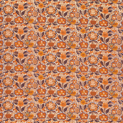 Lee Jofa 2024106.12.0 Imari I Multipurpose Fabric in Orange/Blue
