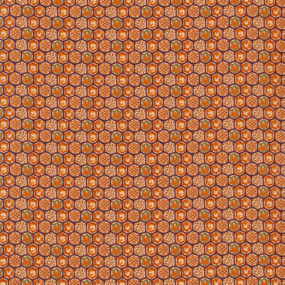Lee Jofa 2024107.12.0 Imari Ii Multipurpose Fabric in Orange/Blue