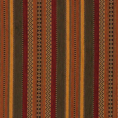 Kravet Design 21431.324.0 Cultural Lines Upholstery Fabric in Green , Rust , Ivy