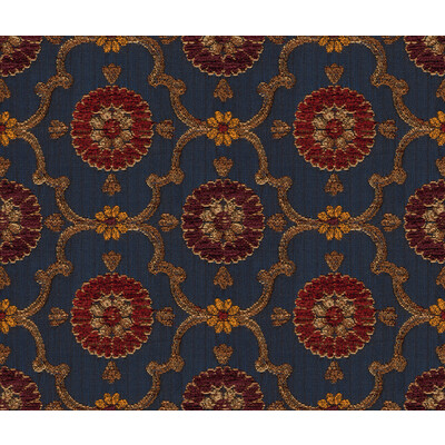Kravet Couture 24153.524.0 Coufran Upholstery Fabric in Blue , Orange , Indigo