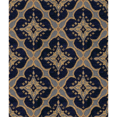 Kravet Couture 28828.450.0 Ornament Accent Upholstery Fabric in Blue , Yellow , Indigo