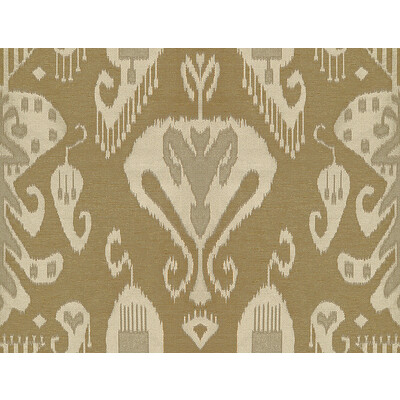 Kravet 30060.1630.0 Gilded Ikat Upholstery Fabric in Quince/Green/Beige/Yellow