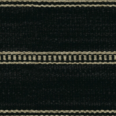 Kravet Couture 31511.816.0 Saddle Stripe Upholstery Fabric in Onyx/Black/Beige