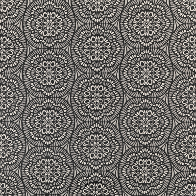 Kravet 31544.81.0 Tessa Upholstery Fabric in Silhouette/Black/White