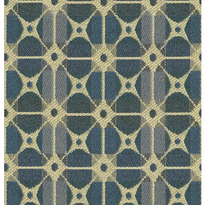Kravet Contract 31549.516.0 Gateway Upholstery Fabric in Blue , Beige , Sapphire