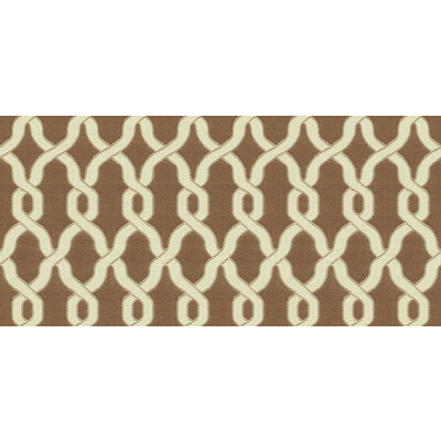 Kravet Design 31708.6.0 Ogee Knot Upholstery Fabric in Brown , Beige , Almond