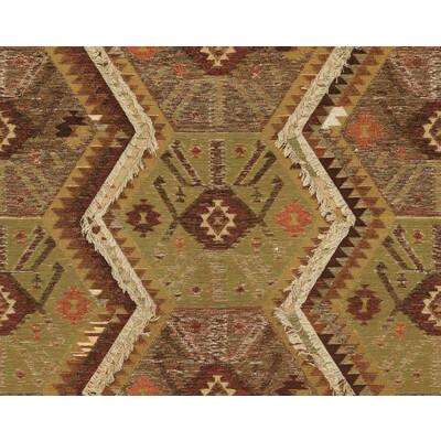 Kravet Couture 32357.630.0 Vintage Kilim Upholstery Fabric in Sage/Green/Yellow/Brown