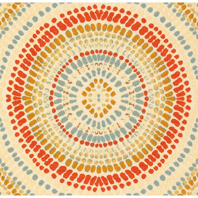 Kravet Couture 32987.519.0 Painted Mosaic Upholstery Fabric in White , Burgundy/red , Coral