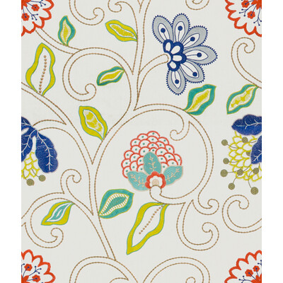 Kravet Couture 33084.540.0 Naive Touch Multipurpose Fabric in White , Blue , Multi