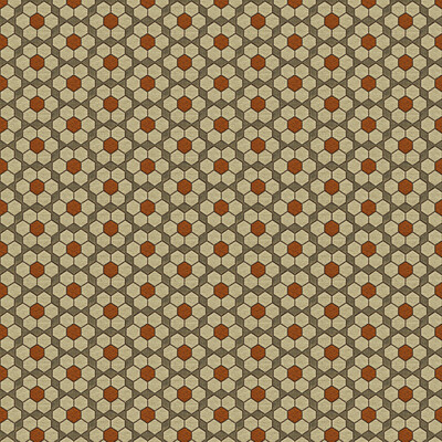 Kravet Contract 33943.612.0 Bursa Mosaic Upholstery Fabric in Tigerlilly/Beige/Orange/Grey