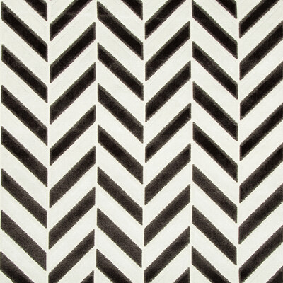 Kravet Couture 34779.81.0 Pinnacle Velvet Upholstery Fabric in Ivory/noir/Black/White