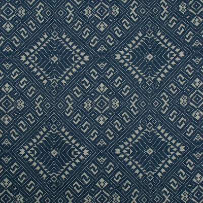Kravet Design 34875.50.0 Penang Upholstery Fabric in Indigo , White , Indigo