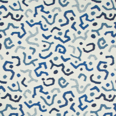 Kravet Design 34884.15.0 Mahe Upholstery Fabric in Marine/White/Blue/Light Blue