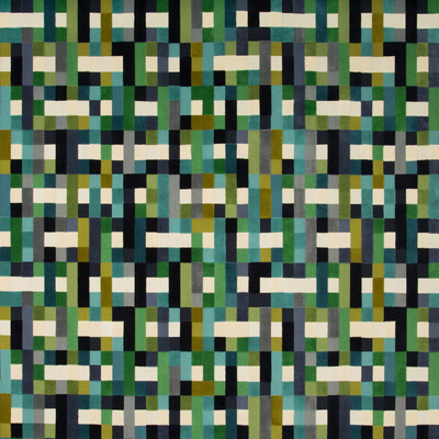 Kravet Couture 34916.315.0 Abstract Moment Upholstery Fabric in Green , Turquoise , Peacock
