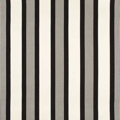 Kravet Design 35106.81.0 Black Tie Upholstery Fabric in Black , Ivory , Penguin
