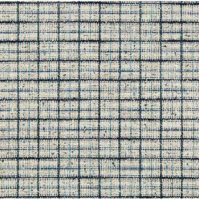 Kravet Couture 35188.1516.0 Wenthworth Check Upholstery Fabric in Ivory , Light Blue , Marine