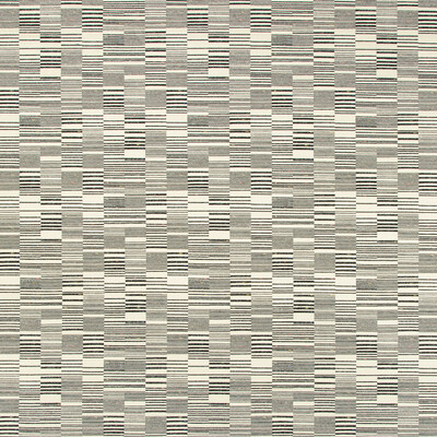 Kravet Design 35368.81.0 Xaranna Grid Upholstery Fabric in Ivory , Black , Neptune