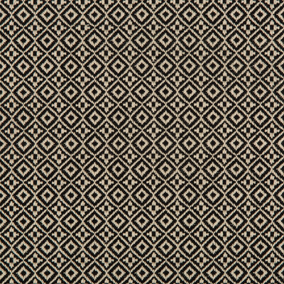 Kravet Design 35403.816.0 Attribute Grid Upholstery Fabric in White , Charcoal , Nero