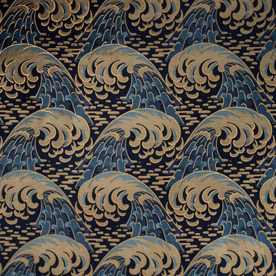 Kravet Couture 35419.516.0 Kaiyou Upholstery Fabric in Indigo , Brown , Indigo