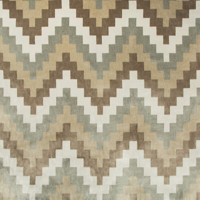 Kravet Design 35513.16.0 Qatari Velvet Upholstery Fabric in White , Beige , Cloud