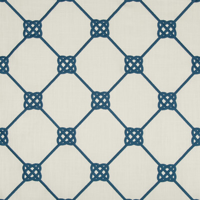 Kravet Basics 35540.5.0 Knotbridge Multipurpose Fabric in White , Blue , Marine