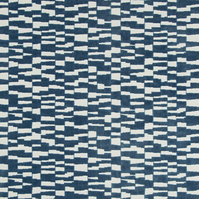 Kravet Basics 35544.5.0 Mod Velvet Upholstery Fabric in Beige , Blue , Marine