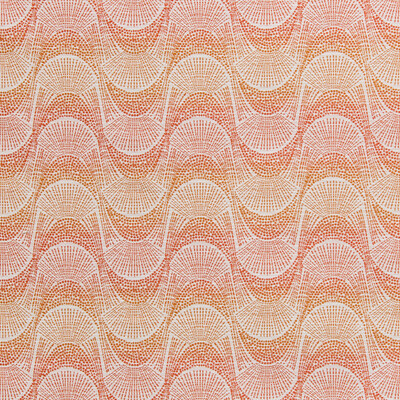 Kravet Design 35835.12.0 Tofino Upholstery Fabric in Orange , White , Mandarin